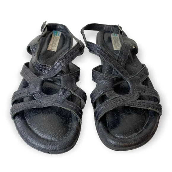 Arnold Churgin Black Strapped Sandals 6.5 - Picture 2 of 9